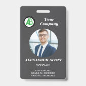 Business Logo Personeel Medewerker QR Code Badge (Voorkant)