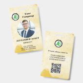 Business Logo Personeel Medewerker QR Code Badge (Voor- en achterkant)