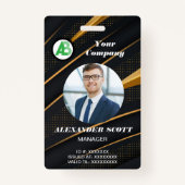 Business Logo Personeel Medewerker QR Code Badge (Voorkant)