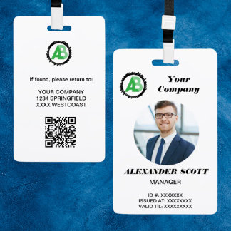 Business Logo Personeel Medewerker QR Code Badge