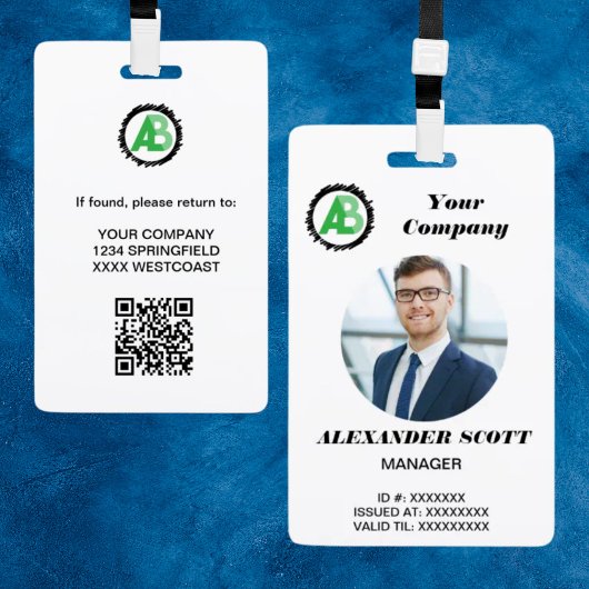 Business Logo Personeel Medewerker QR Code Badge