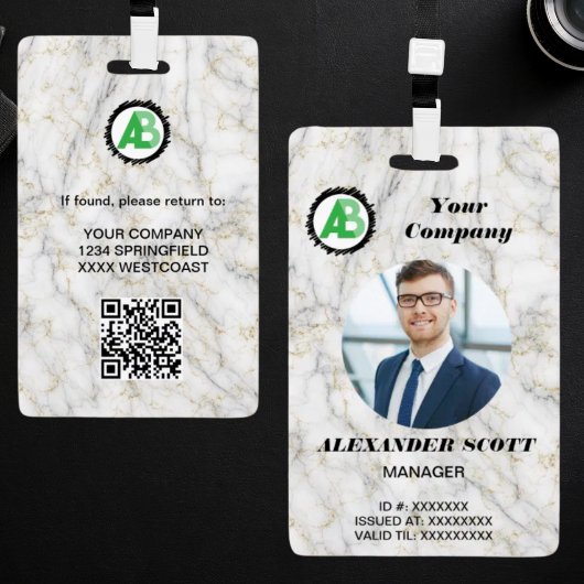 Business Logo Personeel Medewerker QR Code Badge