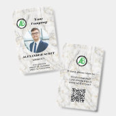 Business Logo Personeel Medewerker QR Code Badge (Voor- en achterkant)
