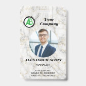 Business Logo Personeel Medewerker QR Code Badge (Voorkant)