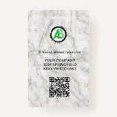 Business Logo Personeel Medewerker QR Code Badge (Achterkant)