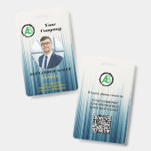 Business Logo Personeel Medewerker QR Code Badge (Voor- en achterkant)