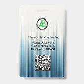 Business Logo Personeel Medewerker QR Code Badge (Achterkant)