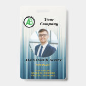 Business Logo Personeel Medewerker QR Code Badge (Voorkant)