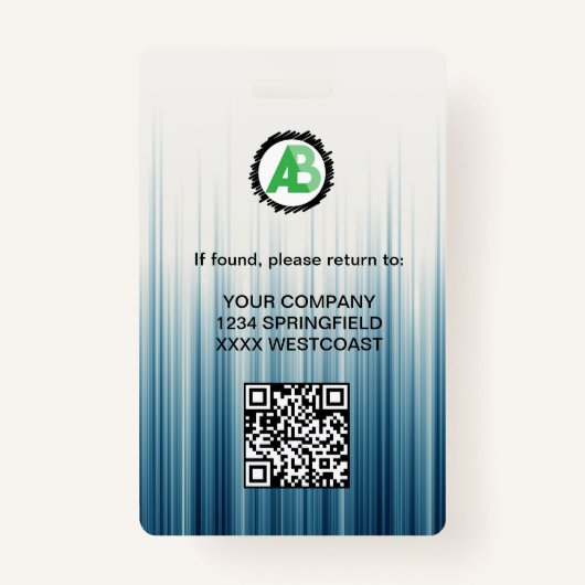Business Logo Personeel Medewerker QR Code Badge (Achterkant)