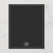 Business Logo Photo Collage Grid Black Promo Flyer (Achterkant)