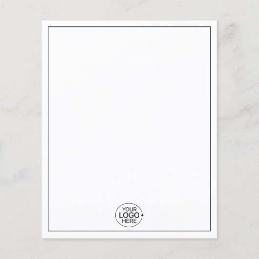 Business Logo Photo Collage Grid White Promo Flyer (Achterkant)