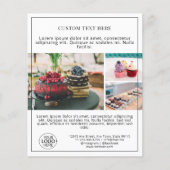 Business Logo Photo Collage Grid White Promo Flyer (Voorkant)