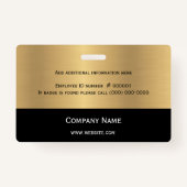 Business Logo Photo Gold Black Badge (Achterkant)