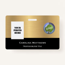 Business Logo Photo Gold Black