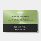 Business Logo Photo Green Black Badge (Achterkant)