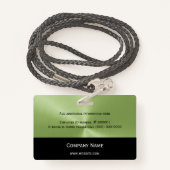 Business Logo Photo Green Black Badge (Achterkant met draagriem)