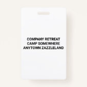 Business Logo Photo Team Building Giften VIP Badge (Achterkant)