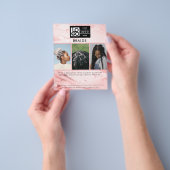 Business Logo Pink Marble Braids Hair 3 Photos  Flyer (Hand)