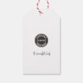 Business Logo Prettige feestdagen Company Cadeaulabel (Achterkant)