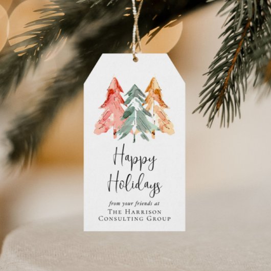 Business Logo Prettige feestdagen QR Code Cadeaulabel