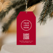 Business Logo Prettige feestdagen QR Code Cadeaulabel