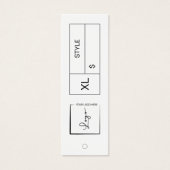 Business Logo Prijs Label QR Code Hang Label Mini Visitekaartjes (Voorkant)