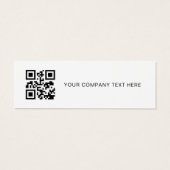 Business Logo Prijs Label QR Code Hang Label Mini Visitekaartjes (Achterkant)