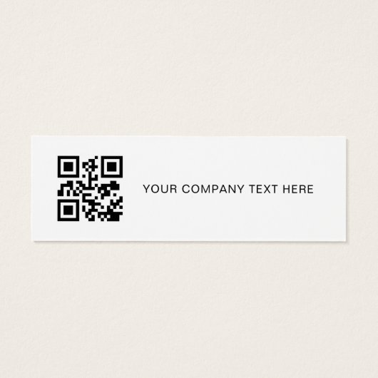 Business Logo Prijs Label QR Code Hang Label Mini Visitekaartjes (Achterkant)