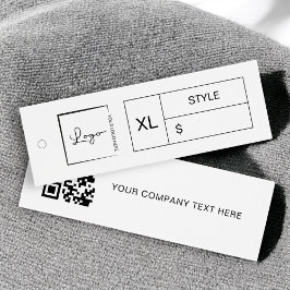 Business Logo Prijs Label QR Code Hang Label Mini Visitekaartjes