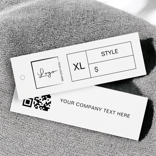 Business Logo Prijs Label QR Code Hang Label Mini Visitekaartjes