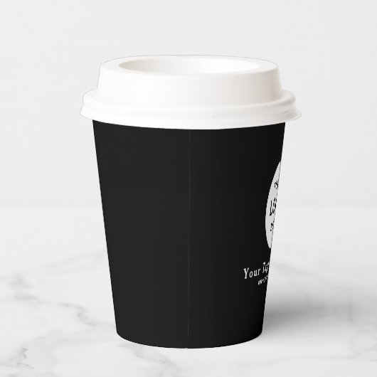 Business Logo Professional Paper Cup Papieren Bekers (Rechts)