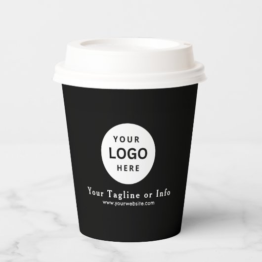 Business Logo Professional Paper Cup Papieren Bekers (Voorkant)