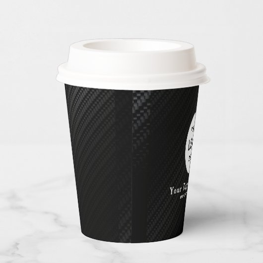 Business Logo Professional Paper Cup Papieren Bekers (Rechts)
