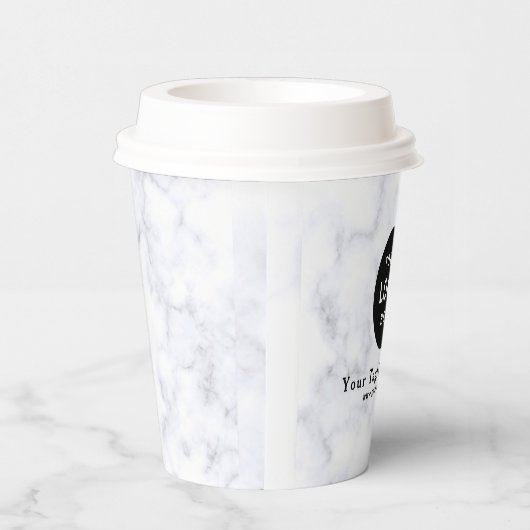 Business Logo Professional Paper Cup Papieren Bekers (Rechts)