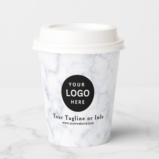 Business Logo Professional Paper Cup Papieren Bekers (Voorkant)