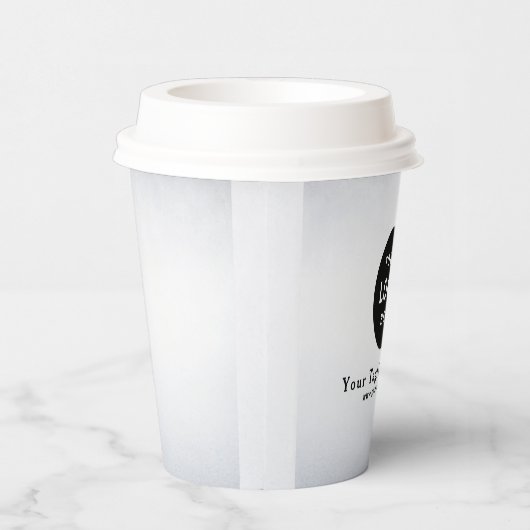 Business Logo Professional Paper Cup Papieren Bekers (Rechts)