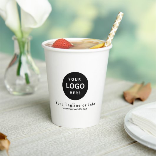 Business Logo Professional Paper Cup Papieren Bekers (Insitu)