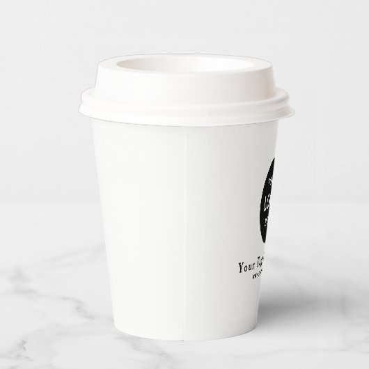 Business Logo Professional Paper Cup Papieren Bekers (Rechts)