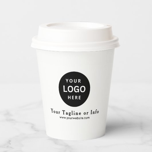 Business Logo Professional Paper Cup Papieren Bekers (Voorkant)
