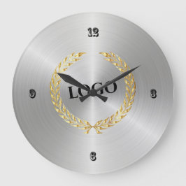 Business Logo Professional Silver Grote Klok