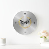 Business Logo Professional Silver Grote Klok (Huis)