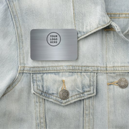 Business Logo Professional Silver Naamplaatje (In situ)