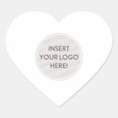 BUSINESS LOGO professional simple modern packaging Hart Sticker (Voorkant)
