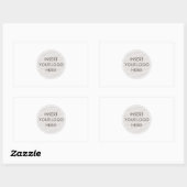 BUSINESS LOGO professional simple modern packaging Rechthoekige Sticker (Vel)