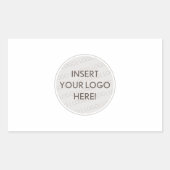 BUSINESS LOGO professional simple modern packaging Rechthoekige Sticker (Voorkant)