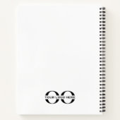 Business Logo Professional White Notitieboek (Achterkant)