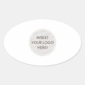 BUSINESS LOGO professionele eenvoudige moderne ver Ovale Sticker (Voorkant)