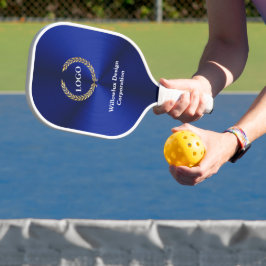 Business Logo Promotion Company Blue Pickleball Paddle