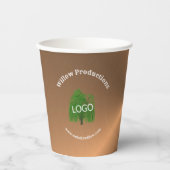 Business Logo Promotion Company Copper Papieren Bekers (Voorkant)