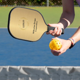 Business Logo Promotion Company Gold Pickleball Paddle